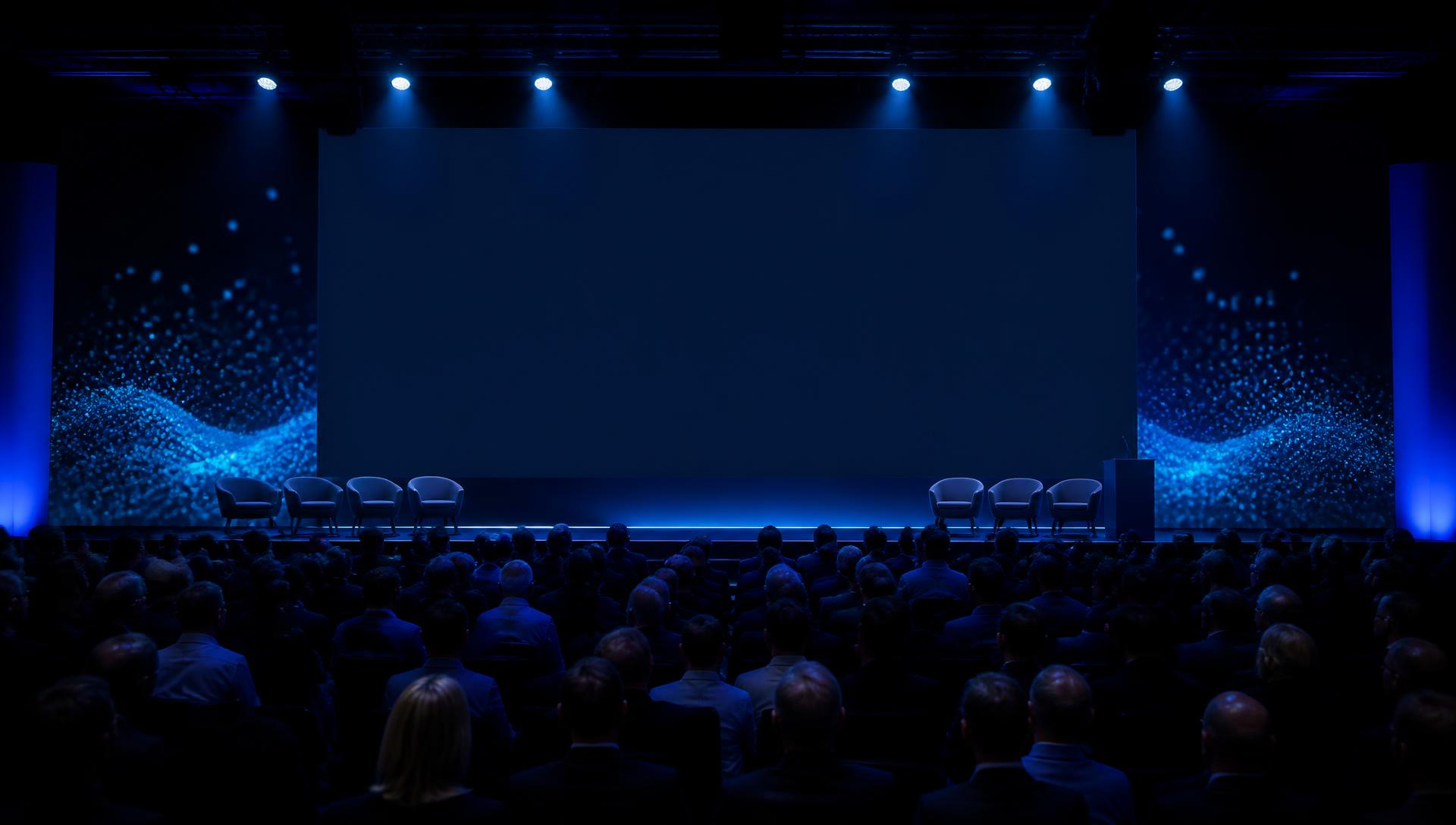 PolyNext Conference main stage with a full auditorium